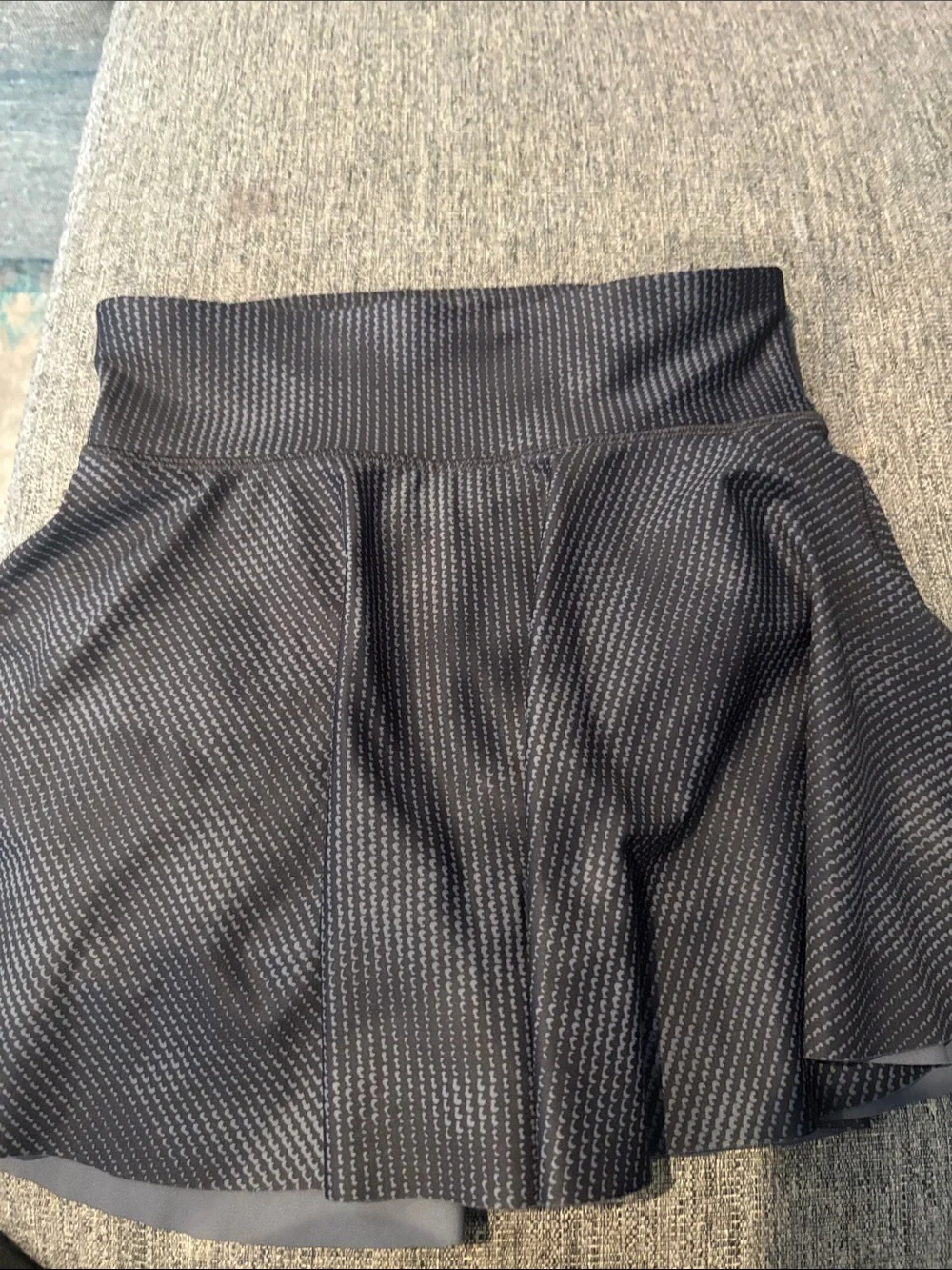 Old Navy Black Textured Flared Skort